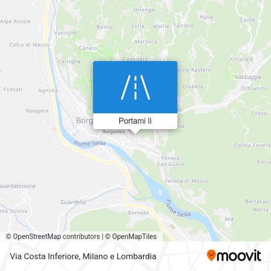 Mappa Via Costa Inferiore