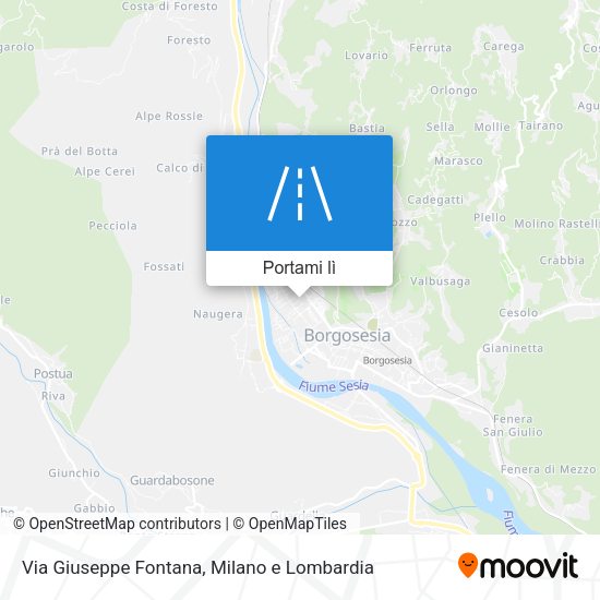 Mappa Via Giuseppe Fontana