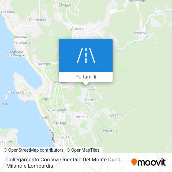 Mappa Collegamento Con Via Orientale Del Monte Duno