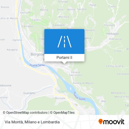 Mappa Via Montà