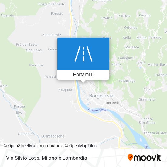 Mappa Via Silvio Loss
