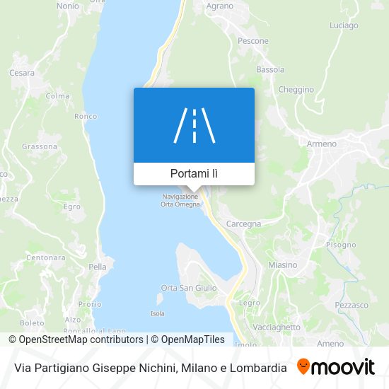 Mappa Via Partigiano Giseppe Nichini