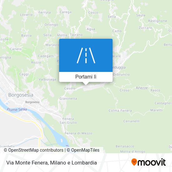 Mappa Via Monte Fenera