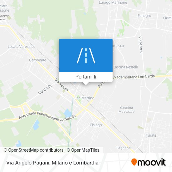 Mappa Via Angelo Pagani