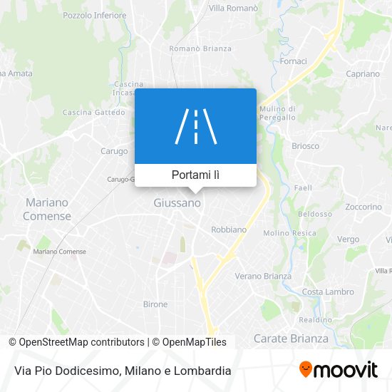 Mappa Via Pio Dodicesimo