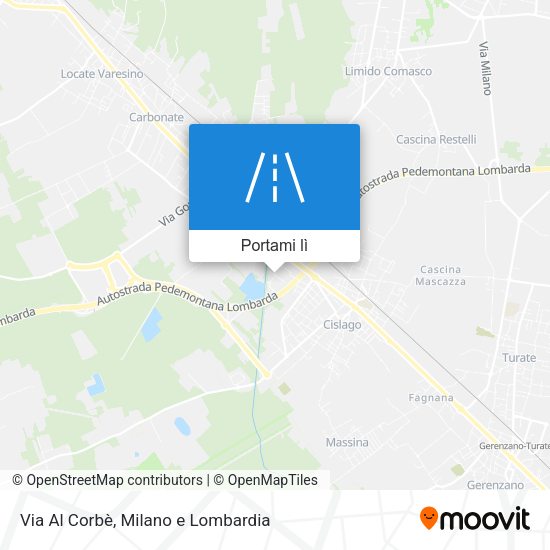 Mappa Via Al Corbè