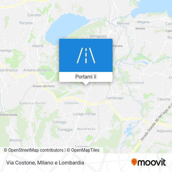 Mappa Via Costone