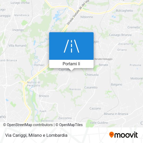Mappa Via Cariggi