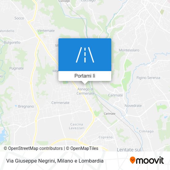 Mappa Via Giuseppe Negrini