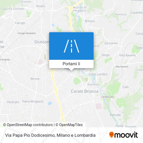 Mappa Via Papa Pio Dodicesimo