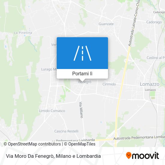 Mappa Via Moro Da Fenegrò