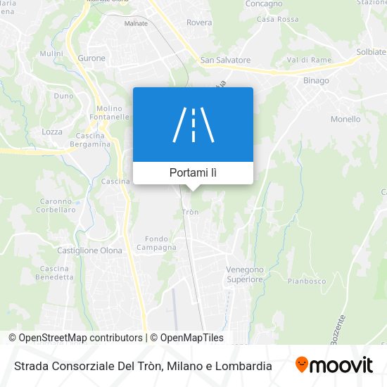 Mappa Strada Consorziale Del Tròn