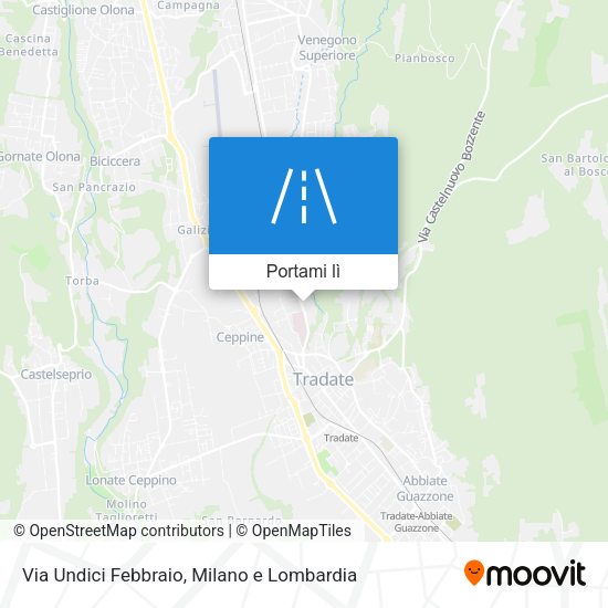 Mappa Via Undici Febbraio