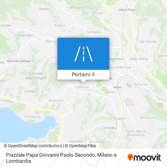 Mappa Piazzale Papa Giovanni Paolo Secondo