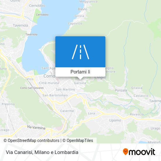 Mappa Via Canarisi