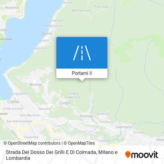 Mappa Strada Del Dosso Dei Grilli E Di Colmada