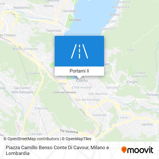 Mappa Piazza Camillo Benso Conte Di Cavour