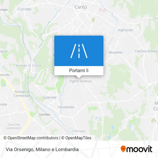 Mappa Via Orsenigo