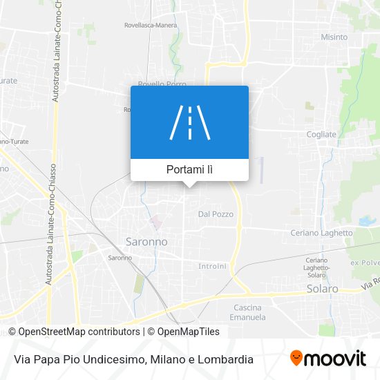 Mappa Via Papa Pio Undicesimo