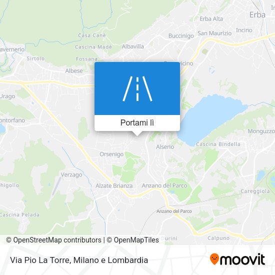 Mappa Via Pio La Torre