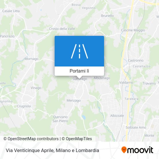 Mappa Via Venticinque Aprile