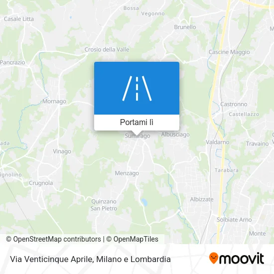 Mappa Via Venticinque Aprile