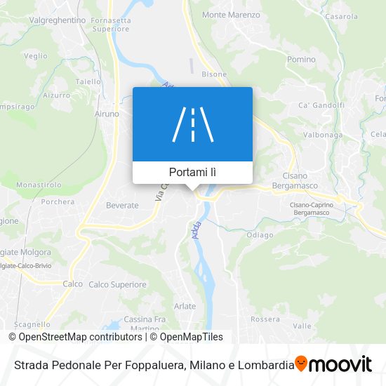 Mappa Strada Pedonale Per Foppaluera