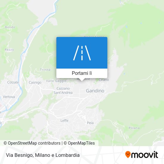 Mappa Via Besnigo