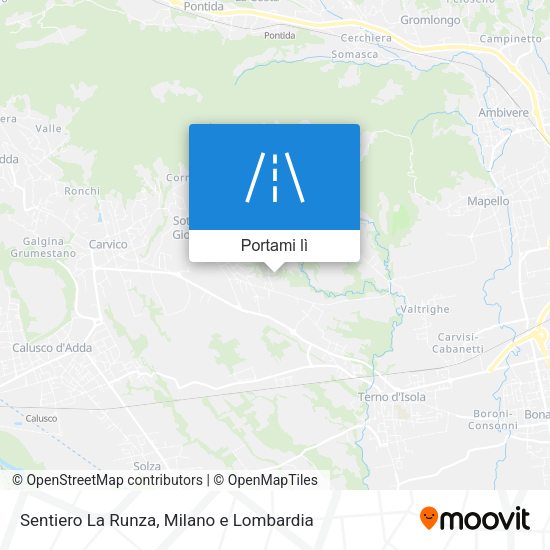 Mappa Sentiero La Runza