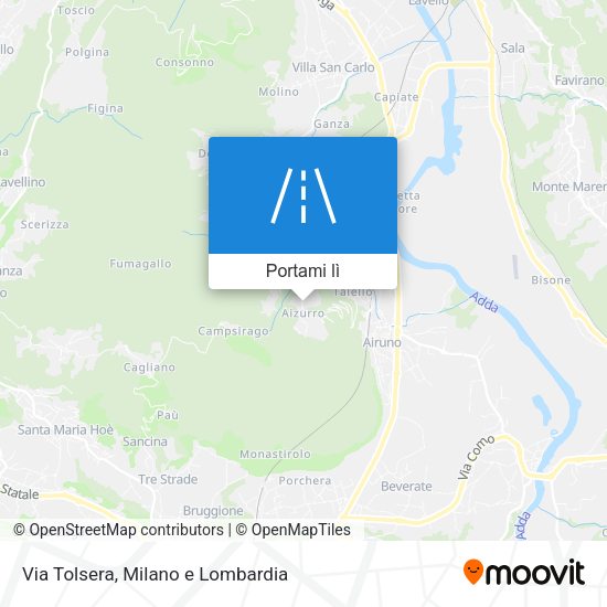 Mappa Via Tolsera