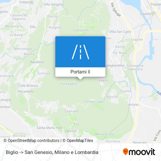 Mappa Biglio -> San Genesio
