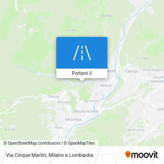 Mappa Via Cinque Martiri