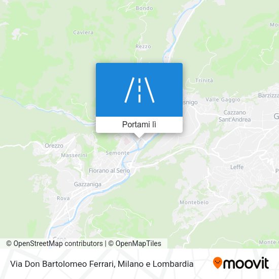 Mappa Via Don Bartolomeo Ferrari