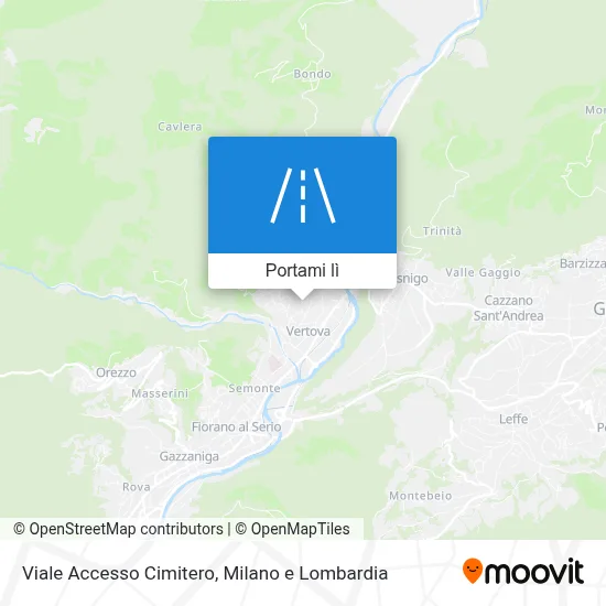 Mappa Viale Accesso Cimitero