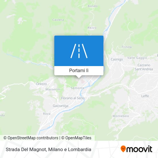 Mappa Strada Del Magnot