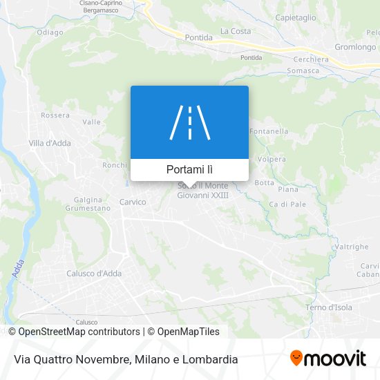 Mappa Via Quattro Novembre
