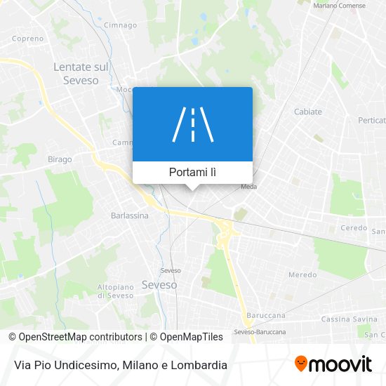 Mappa Via Pio Undicesimo