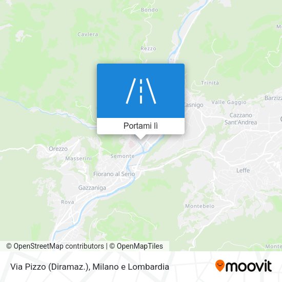 Mappa Via Pizzo (Diramaz.)