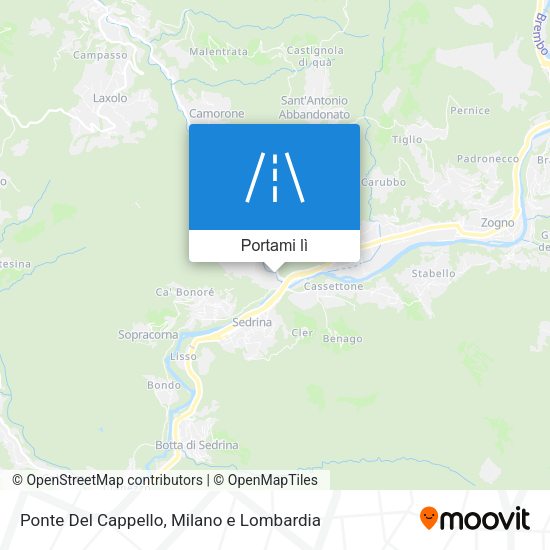 Mappa Ponte Del Cappello