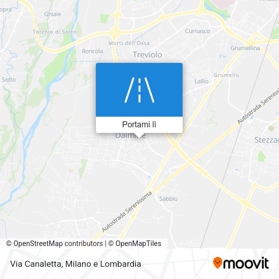 Mappa Via Canaletta