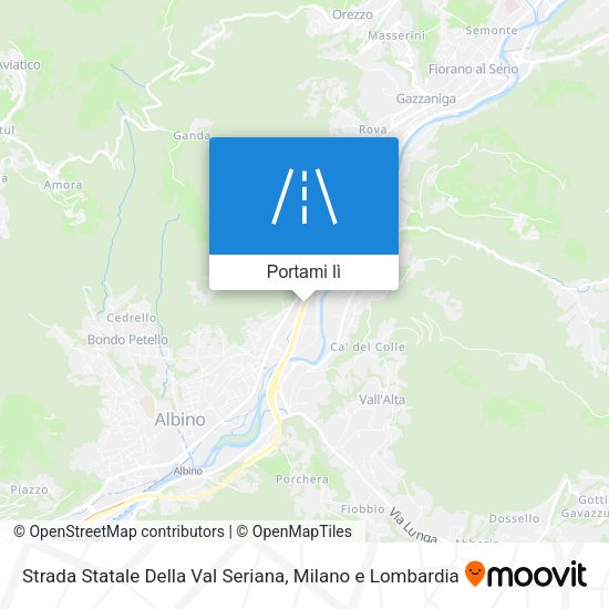 Mappa Strada Statale Della Val Seriana