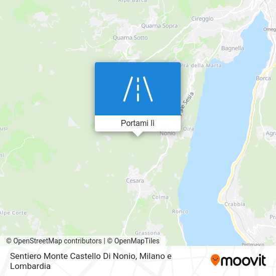 Mappa Sentiero Monte Castello Di Nonio