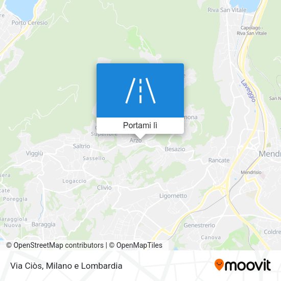 Mappa Via Ciòs