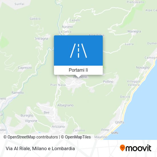 Mappa Via Al Riale