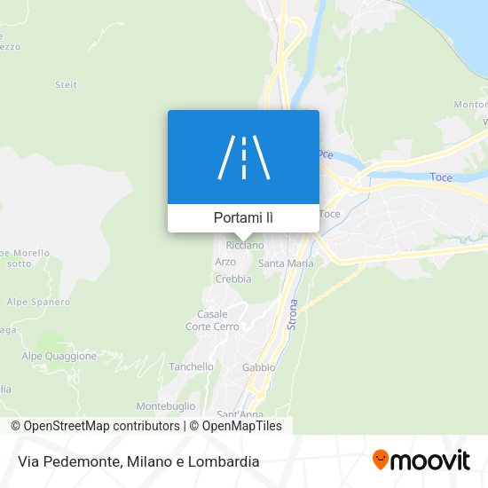 Mappa Via Pedemonte