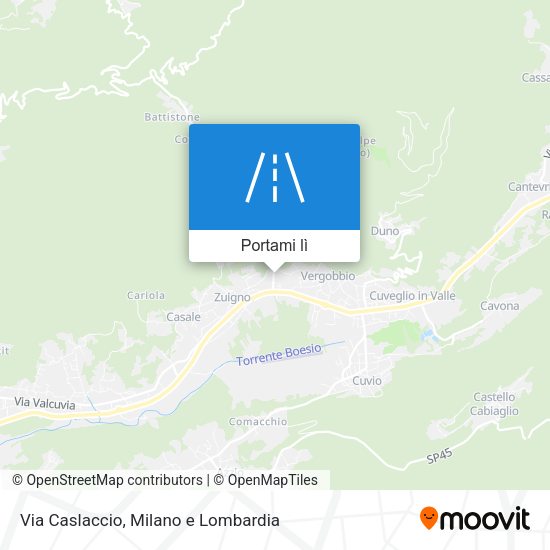 Mappa Via Caslaccio