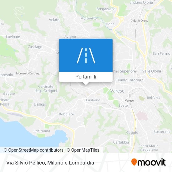 Mappa Via Silvio Pellico