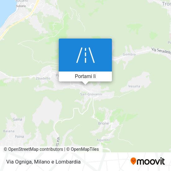Mappa Via Ogniga