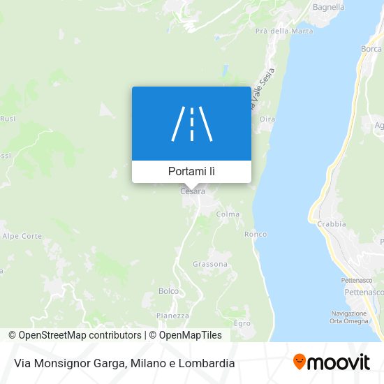 Mappa Via Monsignor Garga