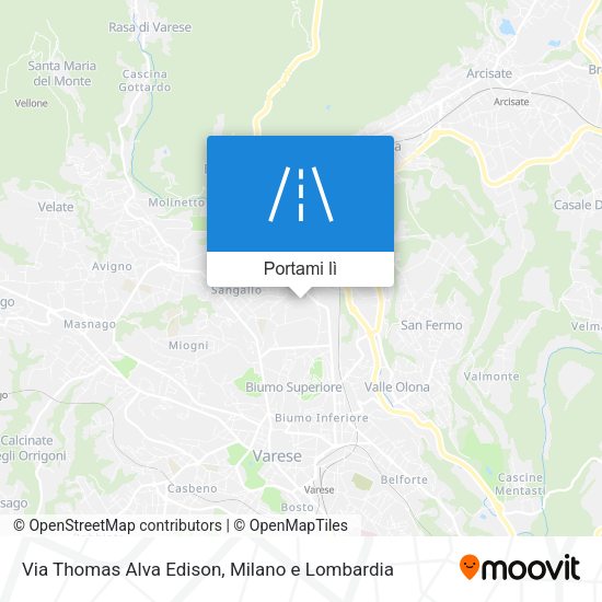 Mappa Via Thomas Alva Edison